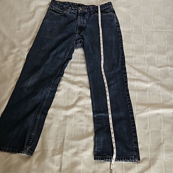 Van Heusen Men's Relaxed Fit Denim Jeans 30/30 Dark Blue Washed - Picture 14 of 16